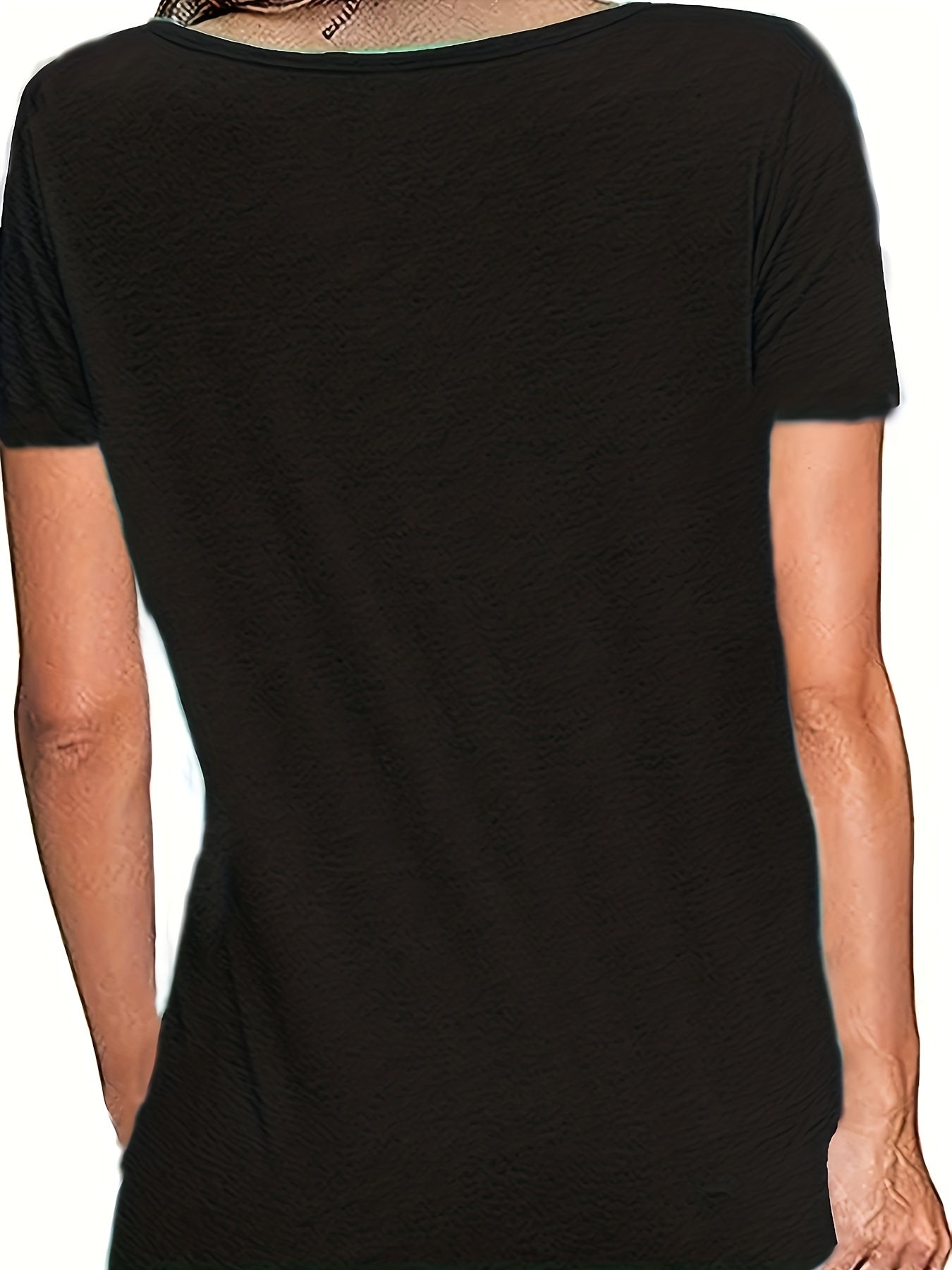 Letter Print T-shirt, Casual Crew Neck Short Sleeve Summer T-shirt, Women's Clothing